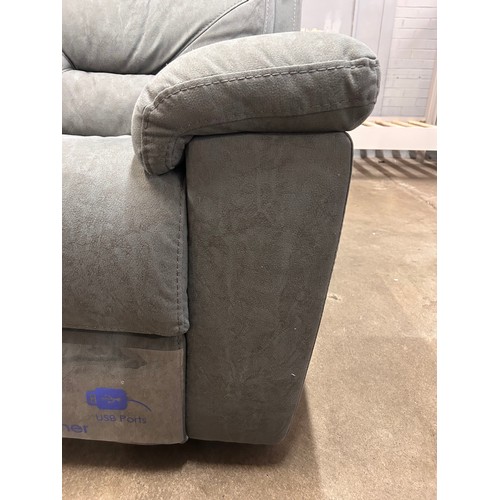 3038 - Justin Grey 2 Seater Power Recliner, Original RRP £749.99 + Vat (4214-14) *This lot is subject to Va... 