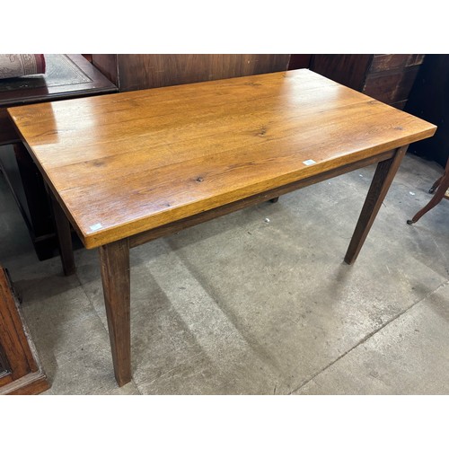 203 - A 19th Century style French oak farmhouse kitchen table