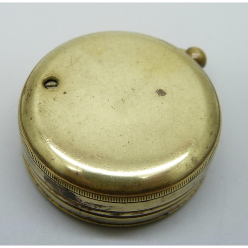 856 - A Negretti & Zambra, London pocket barometer, c1880s