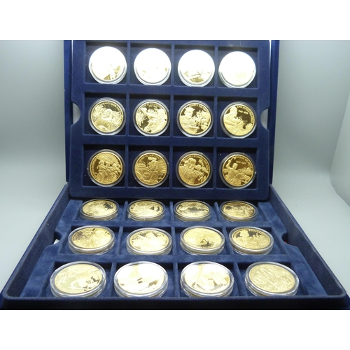 862 - A cased set of 24 Kings & Queens of England coins with certificates