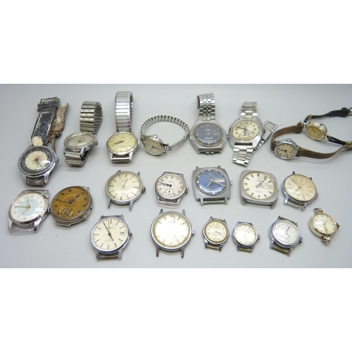 867 - A collection of lady's and gentleman's mechanical wristwatches