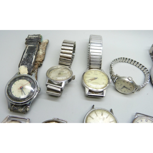 867 - A collection of lady's and gentleman's mechanical wristwatches