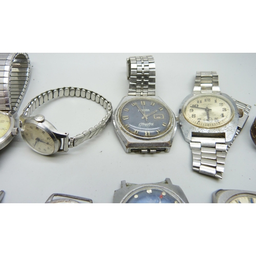 867 - A collection of lady's and gentleman's mechanical wristwatches