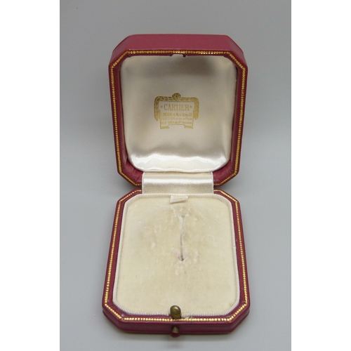 881 - A Cartier jewellery box, 6.5 x 5.5cm