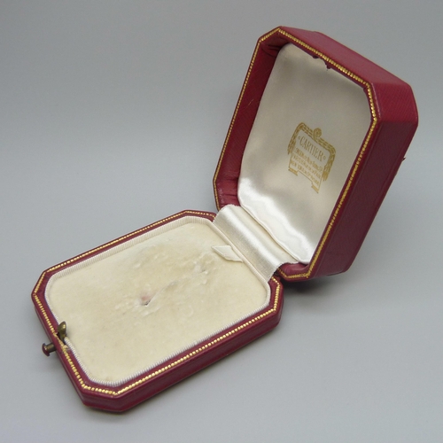 881 - A Cartier jewellery box, 6.5 x 5.5cm