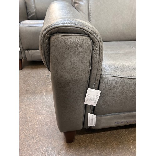 3114 - Aiden & Ivy Spencer  Dark Grey Leather 2 Seater, Original RRP £791.66 + Vat (4214-24) *This lot is s... 