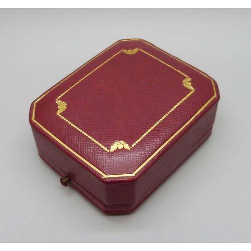 881 - A Cartier jewellery box, 6.5 x 5.5cm