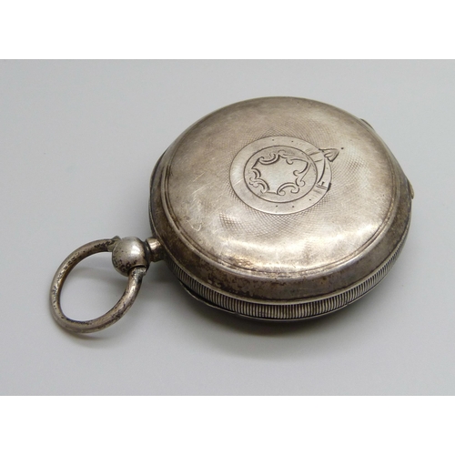 882 - A silver cased Waltham pocket watch