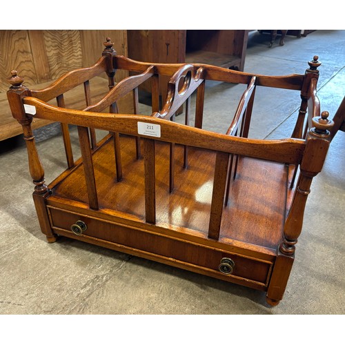 211 - A Regency style mahogany Canterbury