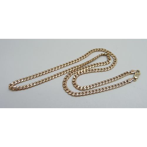 903 - A 9ct gold curb chain necklace, 20.1g, 4mm links, 53cm