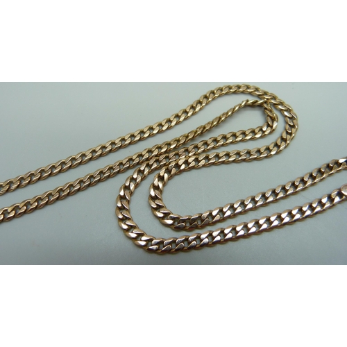 903 - A 9ct gold curb chain necklace, 20.1g, 4mm links, 53cm