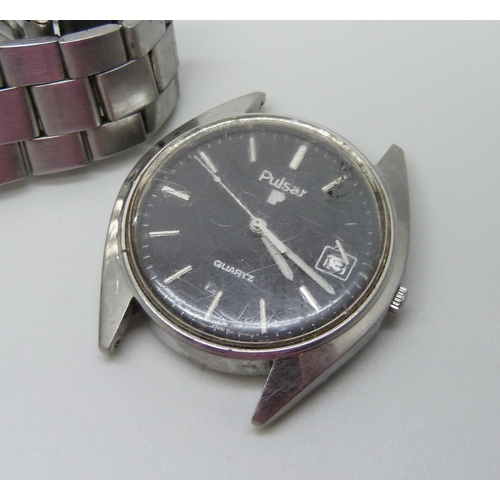 930 - Three wristwatches - Accurist, Tissot Automatic Seastar and Pulsar