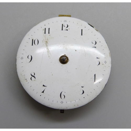 965 - A verge pocket watch movement by Edwin Staines, London