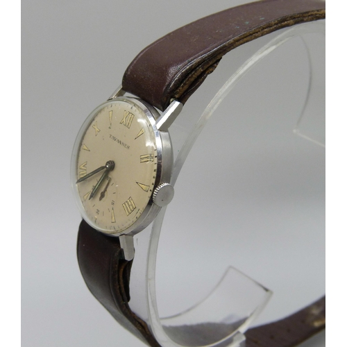 968 - A Tavannes wristwatch, 28mm case including crown