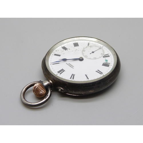 973 - A JW Benson silver pocket watch