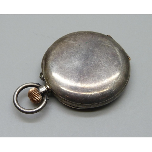 973 - A JW Benson silver pocket watch