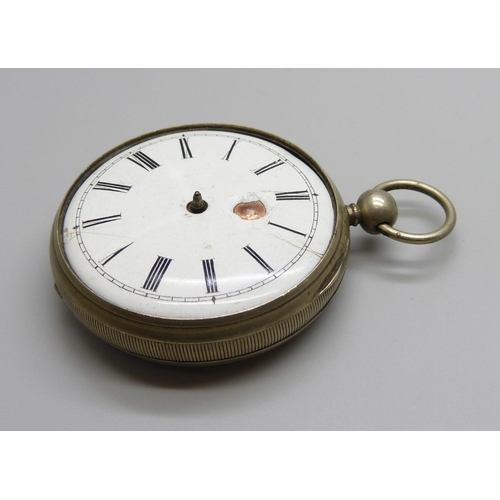 978 - A verge pocket watch, a/f