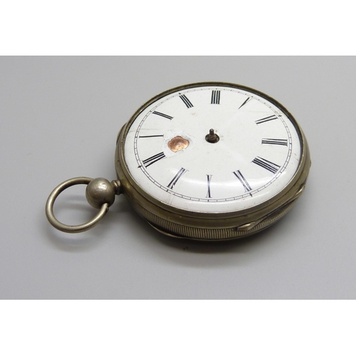 978 - A verge pocket watch, a/f