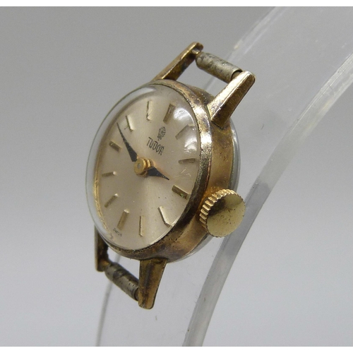 979 - A lady's Tudor by Rolex watch head, 18mm including crown