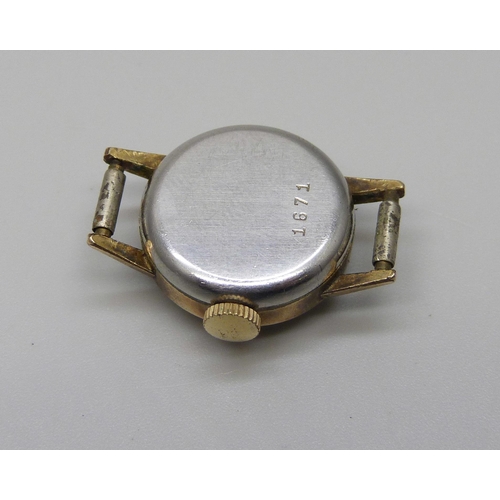 979 - A lady's Tudor by Rolex watch head, 18mm including crown