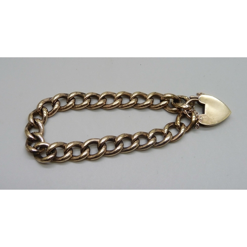 988 - A Victorian gilt engraved curb link bracelet