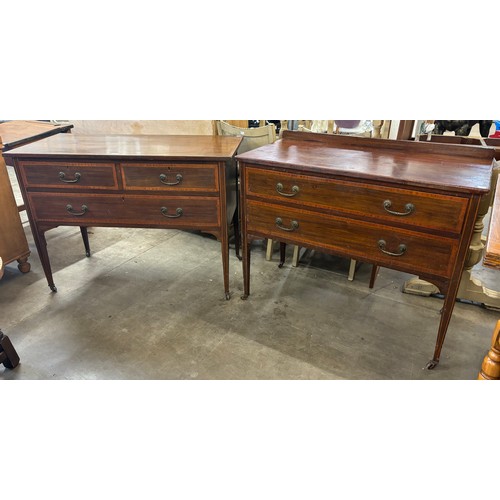 223 - Two Edward VII inlaid mahogany chests of drawers