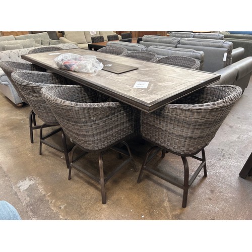 3147 - Agio Edison 9 piece High Fire Dining Set, Original RRP £2249.99 + Vat (4214-4) *This lot is subject ... 