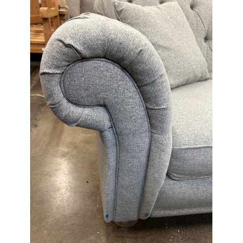 3148 - Bordeaux 3 seater Fabric 'Mushroom' Grey button Back Sofa , Original RRP £833.33 + Vat (4214-9) *Thi... 