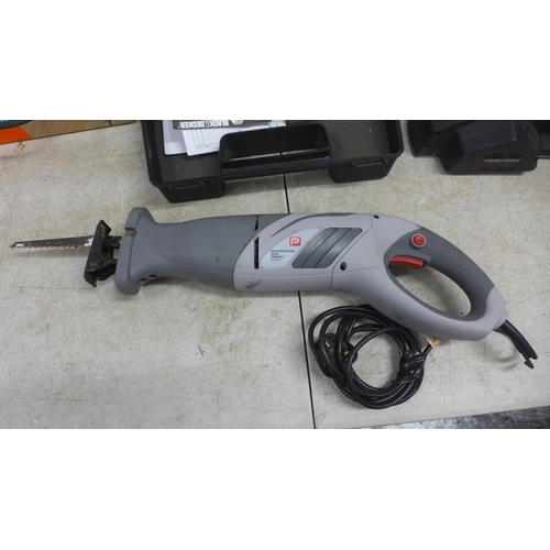 5016 - A quantity of power tools including a Performance Power PR5850 reciprocating saw, A Black and Decker... 