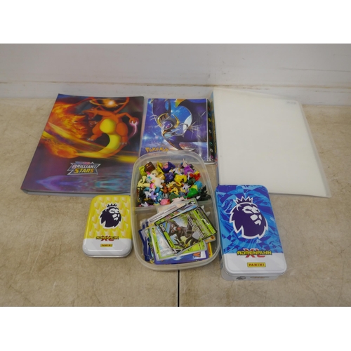 5066 - A collection of collectable items including Pokemon cards, football cards, card binders and mini Pok... 