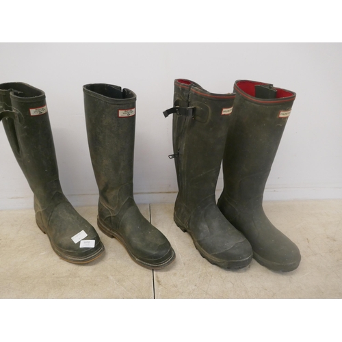 5070 - 2 pairs of Hunter Wellington boots including Royal Hunters made in Scotland - size 10