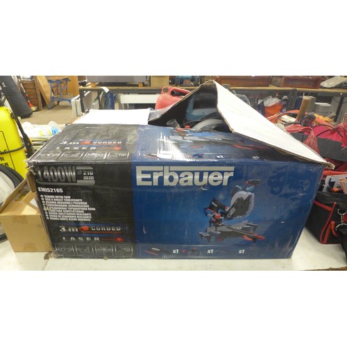 5036 - An Erbauer EMIS216S 1400w, 216mm sliding mitre saw