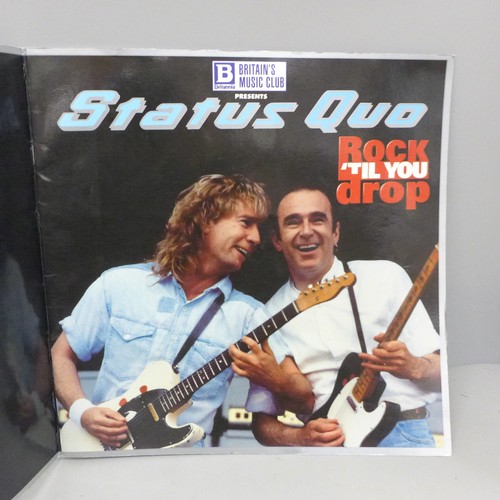 693 - Status Quo signed programme, Rick Parfitt, Francis Rossi, plus many of the crew