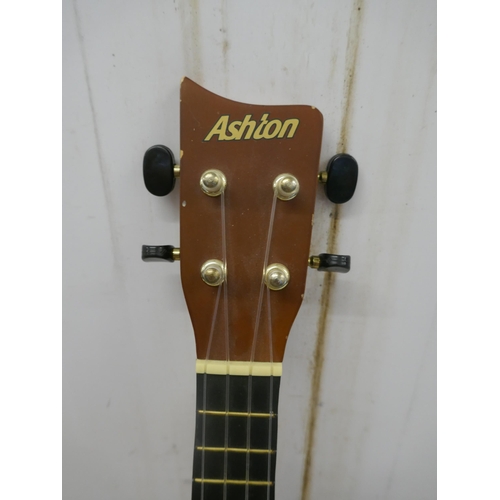 5096 - A quantity of musical instruments, including a violin in a case, an Ashton UKE100 Ukulele in a case,... 