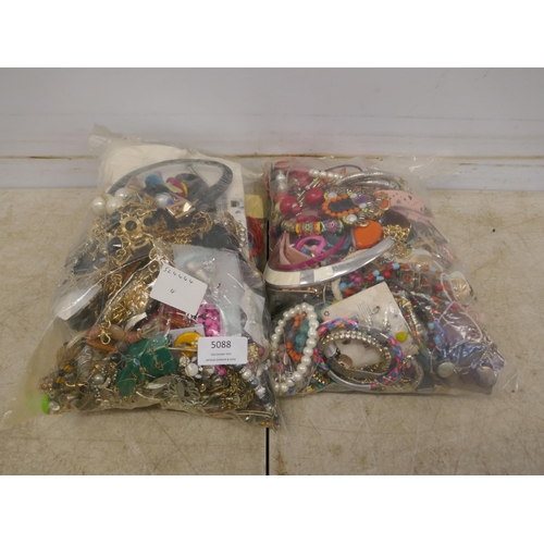 5088 - 2 bags of costume jewellery