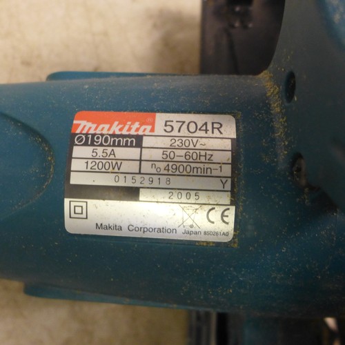 5024 - A Makita 5704R, 190mm, 230V circular saw with case