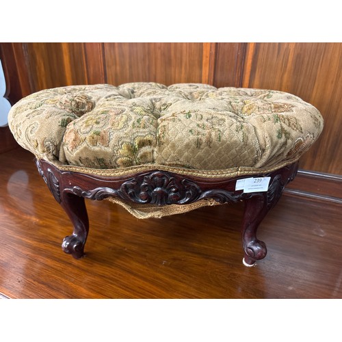 239 - A 19th Century style French carved mahogany footstool