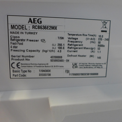 4003 - AEG Freestanding 60/40 Fridge Freezer (Frost Free) - Model RCB636E2MX , Original RRP £682.5 inc Vat ... 