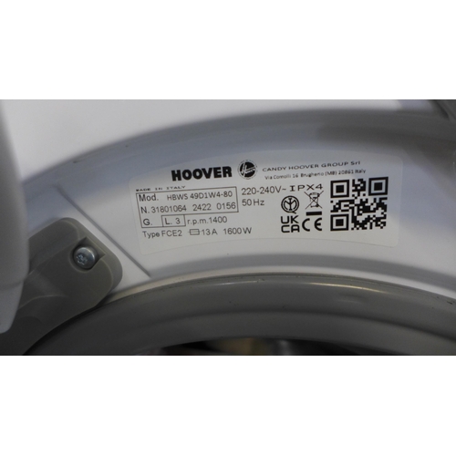 4010 - Hoover 8KG Integrated Washing Machine - Model HBWS49D1W4, Original RRP £415.84 inc Vat (463-149) *Th... 