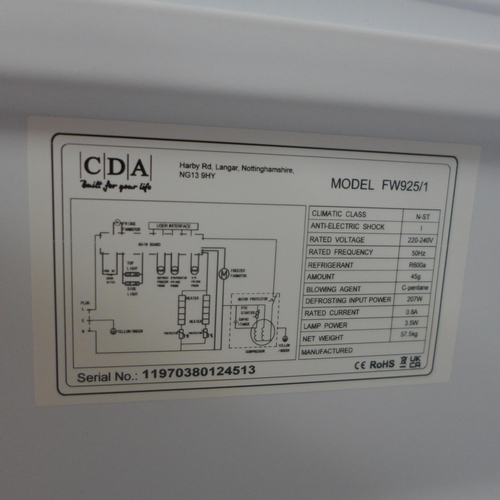 4012 - CDA  50/50 Integrated Fridge Freezer (Door requires attention) (Frost Free) - model no. -FW925, Orig... 