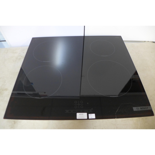 4035 - Bosch Induction 4 Zone Hob ( Damaged) - model no. -PIE631BB5E, Original RRP £632.5 inc Vat (463-172)... 