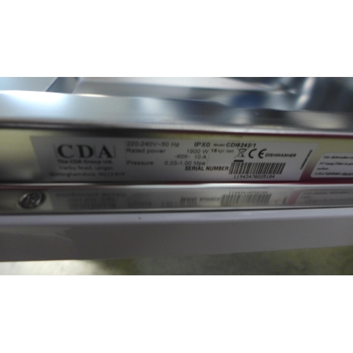 4043 - CDA Integrated Sliding Hinge Dishwasher - Model CD16242 , Original RRP £415.84 inc Vat (463-123) *Th... 