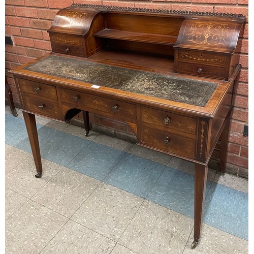 94 - A Edward VII marquetry inlaid mahogany lady's writing desk