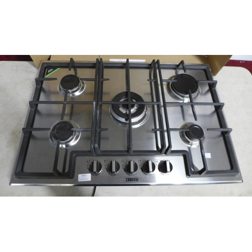 4057 - Zanussi Gas 5 Burner Hob - model no. -ZGNN755X, Original RRP £265.83 inc Vat (463-128) *This lot is ... 