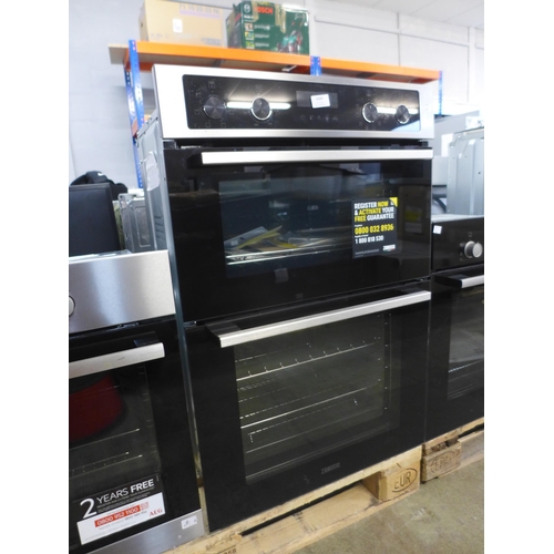 4089 - Zanussi  Built-in Double Oven with AirFry - Model ZKCNA7XN, Original RRP £540.84 inc Vat (463-174) *... 