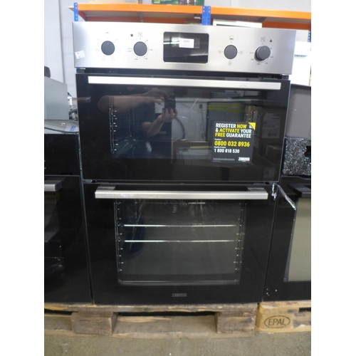 4092 - Zanussi Built In FanCook Double Oven - model no. -ZKHNL3X1, Original RRP £382.5 inc Vat (463-169) *T... 