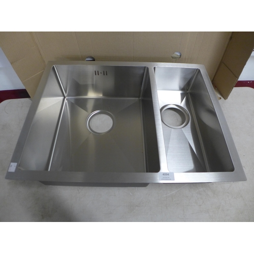 4094 - Stainless Steel 1.5 Bowl Sink (463-196) *This lot is subject to VAT