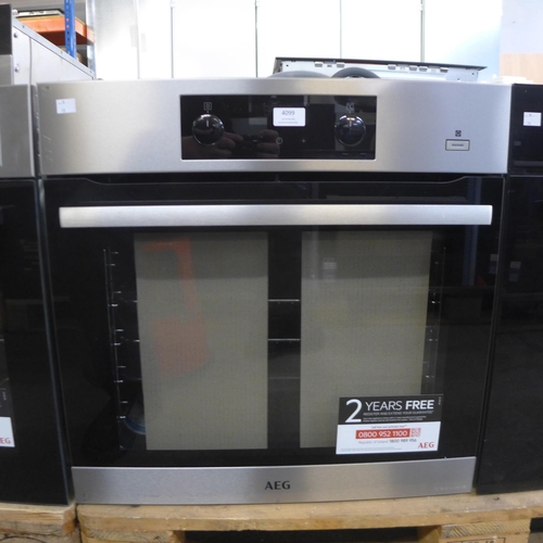 4099 - AEG Multifunction Oven  - model no. - BES355010M, Original RRP £340.83 inc Vat (463-13) *This lot is... 