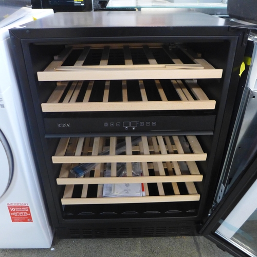 4130 - CDA Under Counter Wine Cooler ( Door Requires Attention) - model no. -FWC604BL, Original RRP £569.17... 