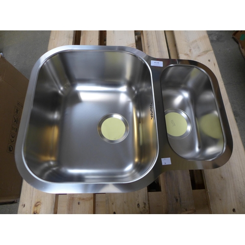 4138 - Ecuador 1.5 Bowl RVS U/mount Stainless Steel Sink - model no. - BL453665, Original RRP £207.5 inc Va... 